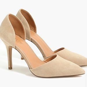 💖J CREW D'ORSAY LANA SUEDE PUMPS, SADDLE, NEW IN BOX, Sz8.5💖